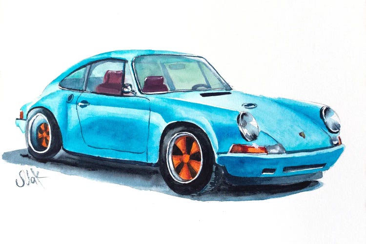 Porsche Blue by Nataly Mak wall art