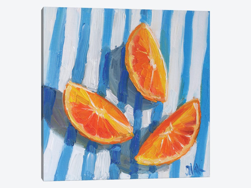 Orange Still Life I by Nataly Mak 1-piece Canvas Artwork