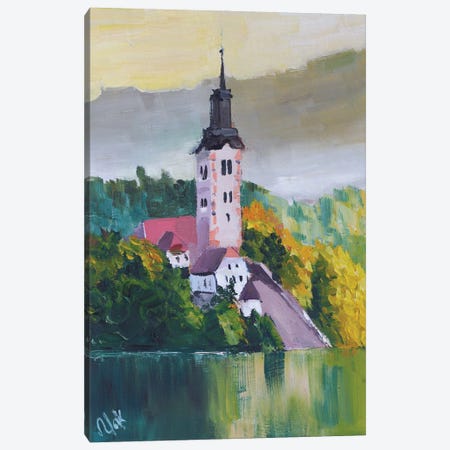 Slovenia Lake Bled Canvas Print #NTM604} by Nataly Mak Canvas Art Print
