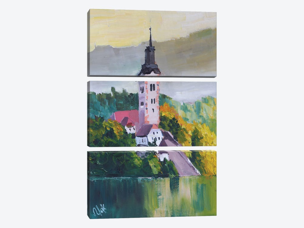 Slovenia Lake Bled by Nataly Mak 3-piece Canvas Art
