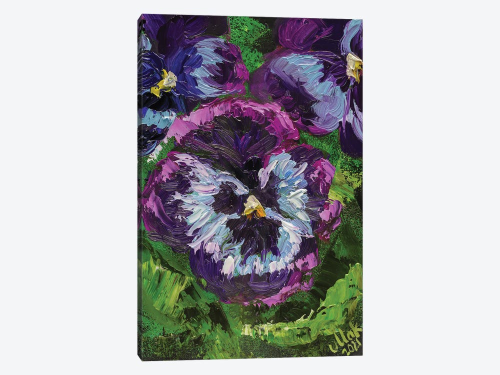 Pansy Flower by Nataly Mak 1-piece Canvas Art
