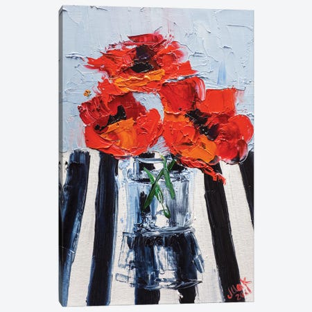 Poppies Bouquet Canvas Print #NTM61} by Nataly Mak Canvas Art Print