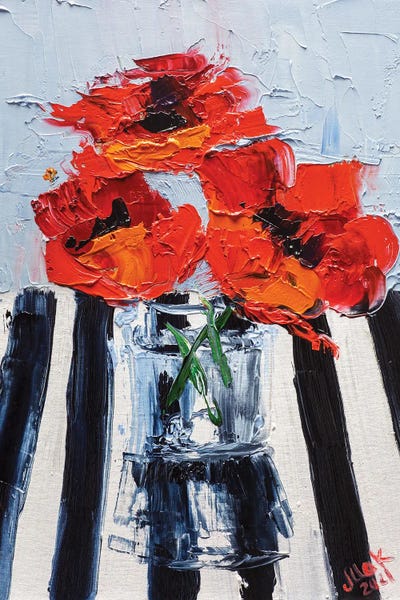 Textured Florals: Poppies Bouquet by Nataly Mak