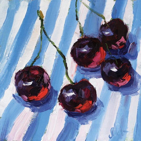 Nataly Mak: Cherries Still Life by Nataly Mak