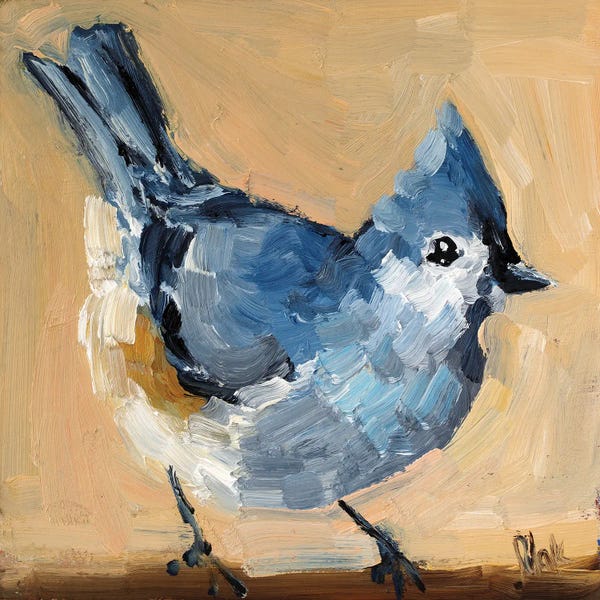 Nataly Mak: Tufted Titmouse Bird by Nataly Mak