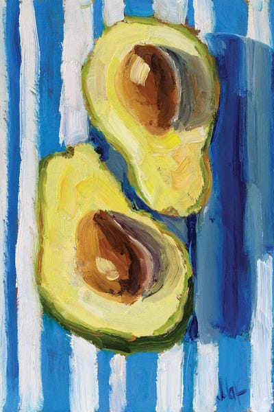 Stripes: Avocado Stripe Backgroung by Nataly Mak