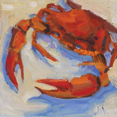 Red Crab III by Nataly Mak framed canvas print