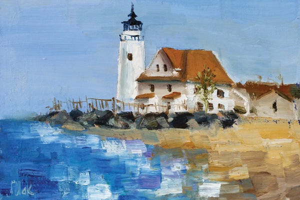 Nataly Mak: Cove Point Lighthouse by Nataly Mak