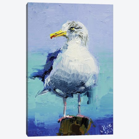 Seagull Canvas Print #NTM72} by Nataly Mak Canvas Artwork