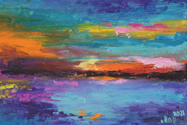 Nataly Mak: Colorful Landscape by Nataly Mak