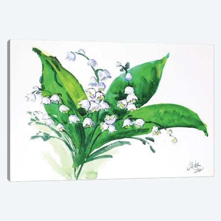 Lilies Of The Valley Canvas Print #NTM75} by Nataly Mak Canvas Art Print
