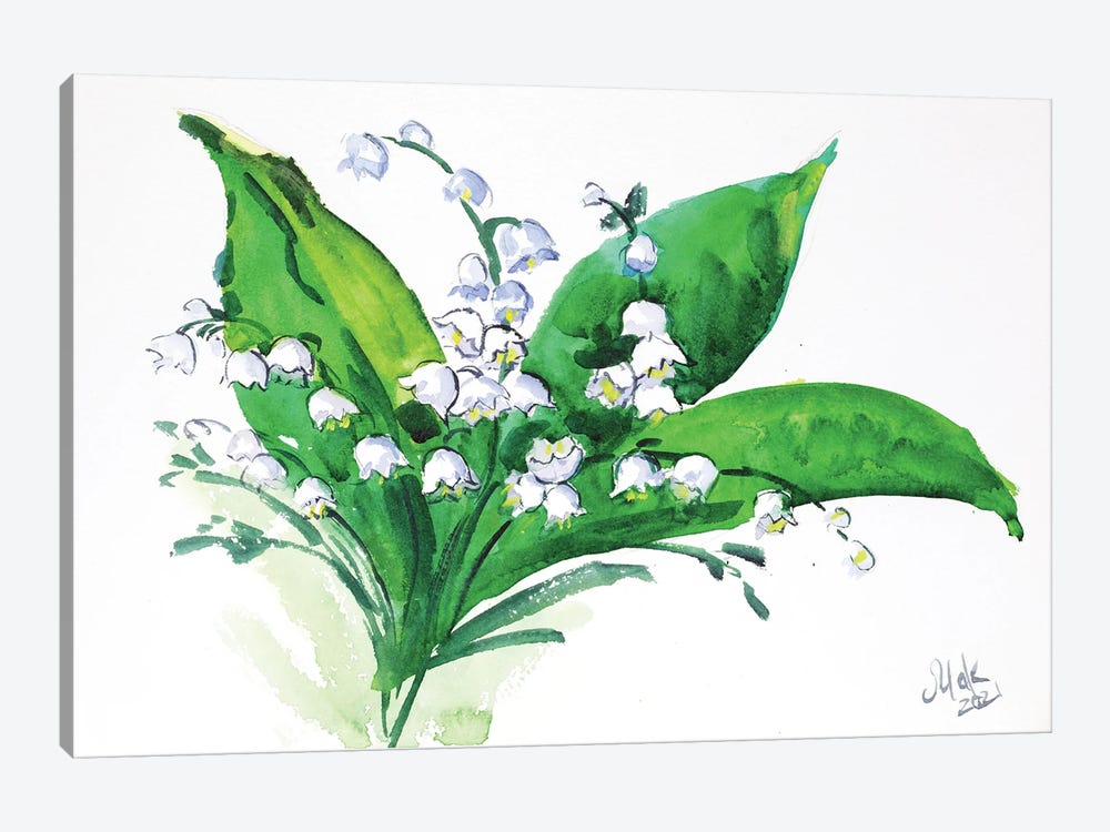 Lilies Of The Valley by Nataly Mak 1-piece Canvas Art