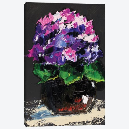 Hydrangea In Vase Canvas Print #NTM81} by Nataly Mak Art Print