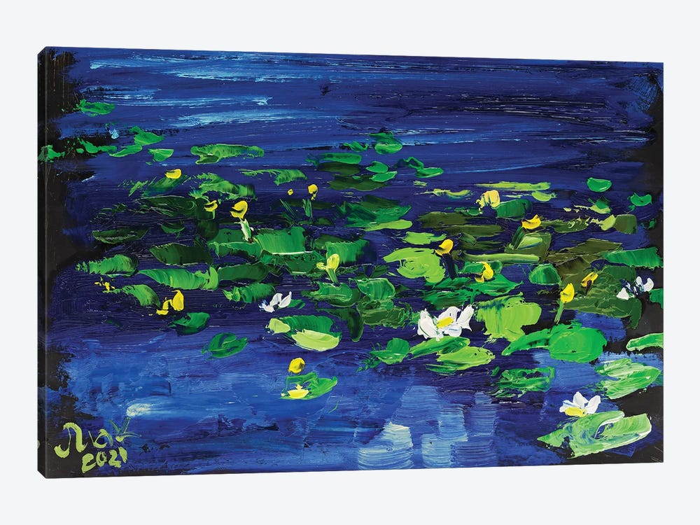 Water Lilies by Nataly Mak 1-piece Canvas Wall Art