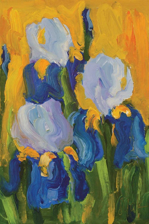 Blue Irises by Nataly Mak wall art