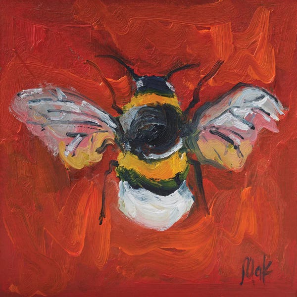 Bees: Bumblebee Red by Nataly Mak