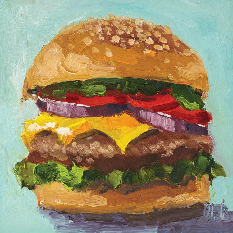 Burger by Nataly Mak wall art