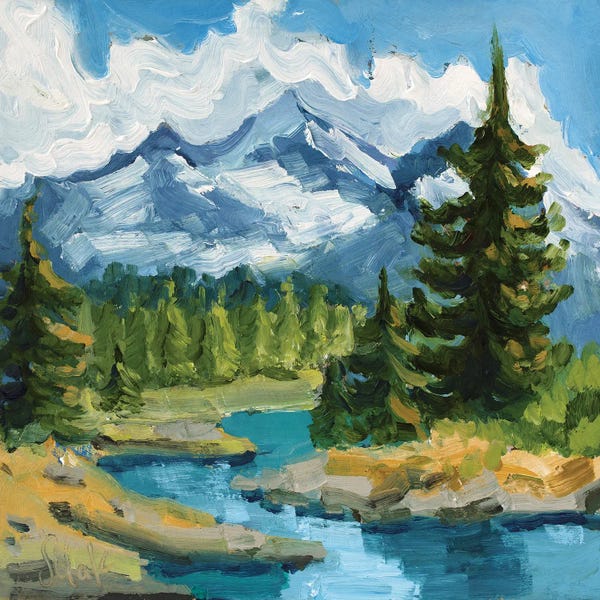 Snowy Mountains: Lake Tahoe Seascape II by Nataly Mak