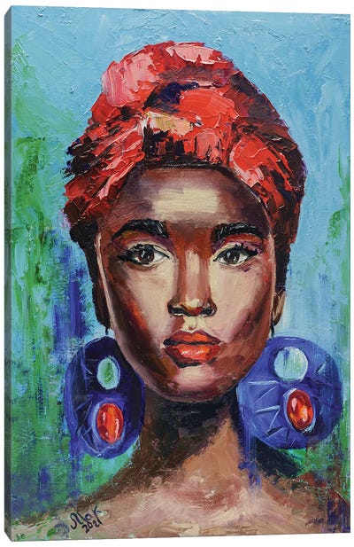 African American Woman Canvas Art Print - Black History Month