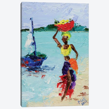 African Woman II Canvas Print #NTM85} by Nataly Mak Canvas Artwork