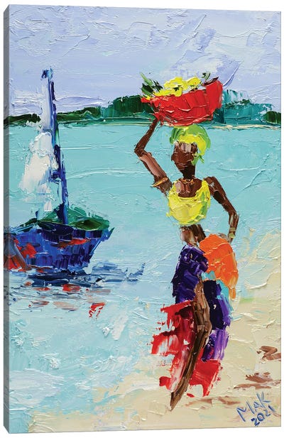 African Woman II Canvas Art Print - Black History Month