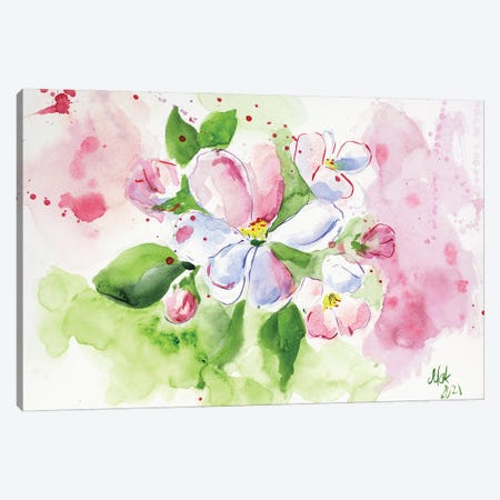 Apple Blossom Canvas Print #NTM86} by Nataly Mak Canvas Wall Art