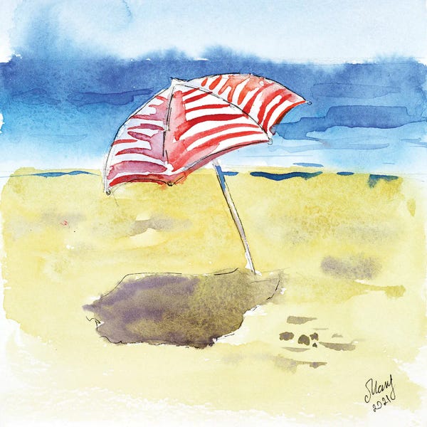 Nataly Mak: Beach Umbrella by Nataly Mak
