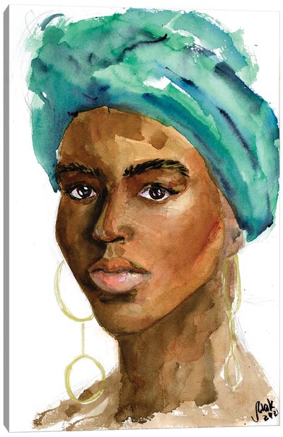 African Woman III Canvas Art Print - Black History Month