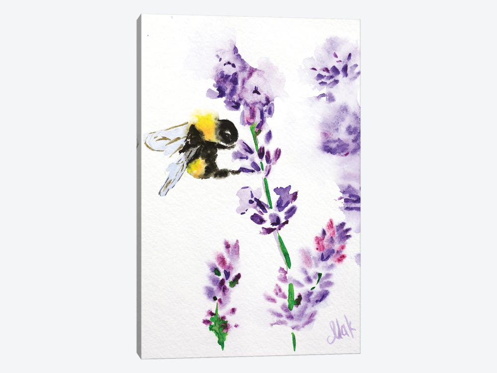 Bee On Flower by Nataly Mak 1-piece Canvas Art Print