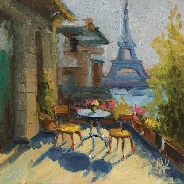 Canvas Print: Paris Cityscape by Nataly Mak