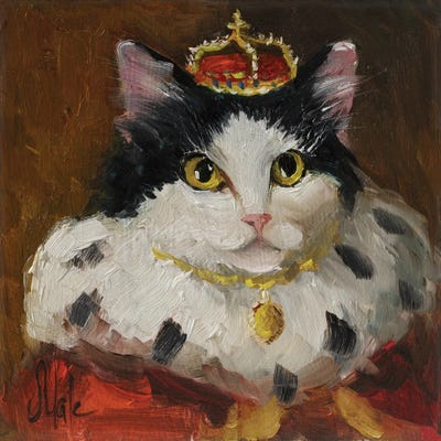 Nataly Mak - Unframed Prints: Royal Cat by Nataly Mak