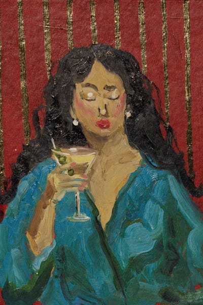 Nataly Mak: Woman With Cocktail by Nataly Mak
