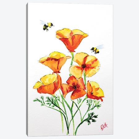California Poppies Canvas Print #NTM92} by Nataly Mak Canvas Wall Art