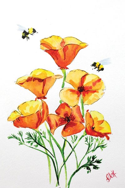 Nataly Mak: California Poppies by Nataly Mak