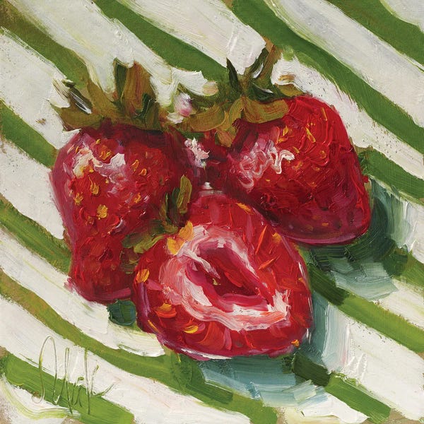 Nataly Mak: Strawberry Still Life by Nataly Mak