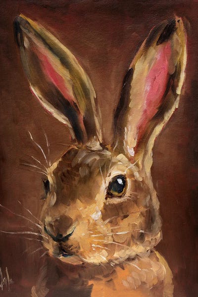 Black & Dark Art - Canvas Prints: Mr. Bunny by Nataly Mak