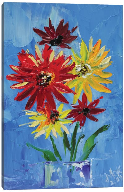 Daisy Bouquet Canvas Art Print - Daisy Art