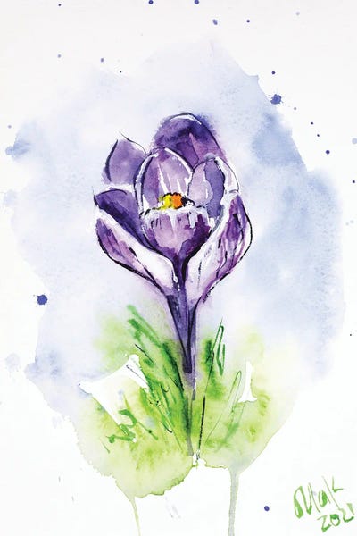 Purple Crocus by Nataly Mak framed wall art