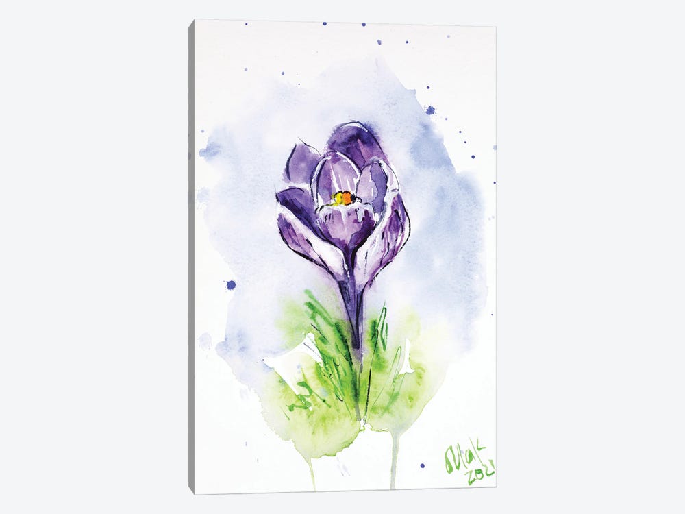 Purple Crocus by Nataly Mak 1-piece Art Print