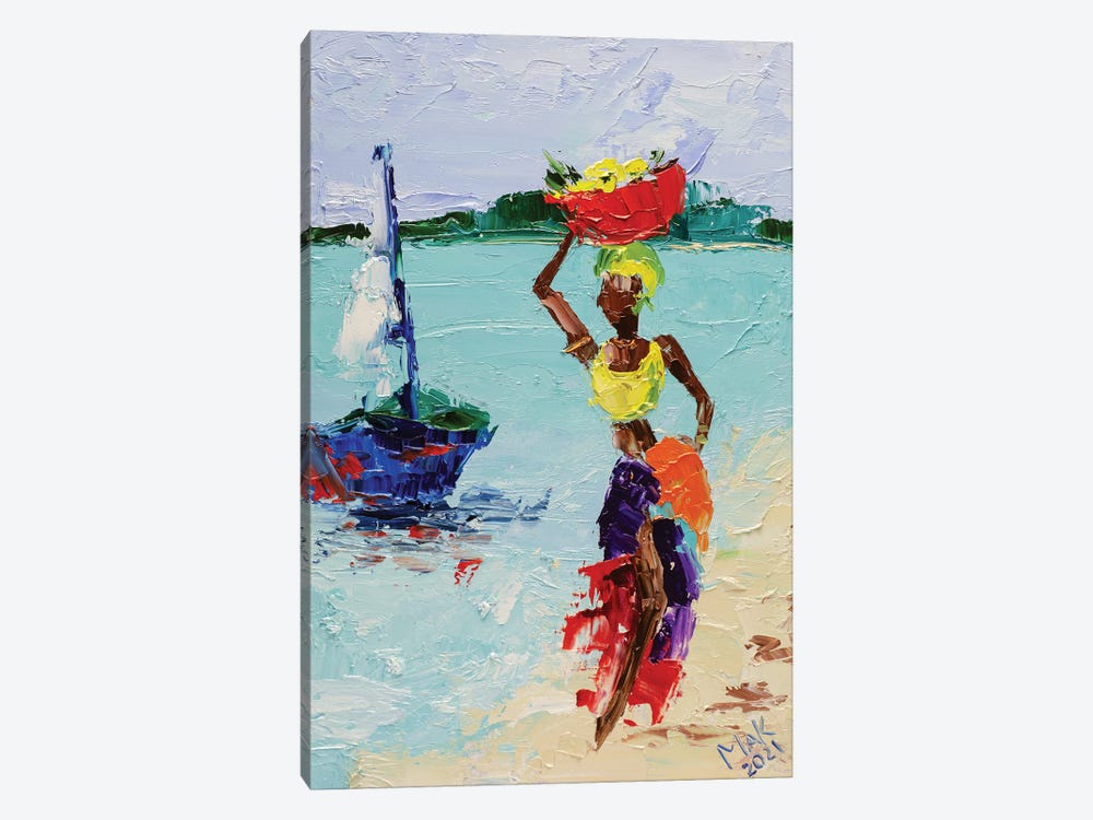 African Woman by Nataly Mak 1-piece Canvas Wall Art
