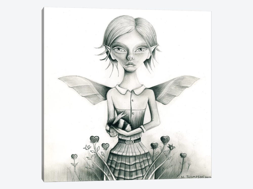 Fairy With Bee by Neil Thompson 1-piece Canvas Print