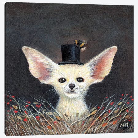 Fennec Fox Canvas Print #NTP16} by Neil Thompson Canvas Wall Art