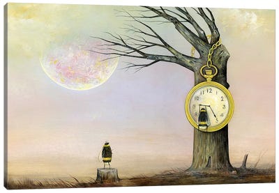 If We Could Stop Time Canvas Art Print - Moon Art