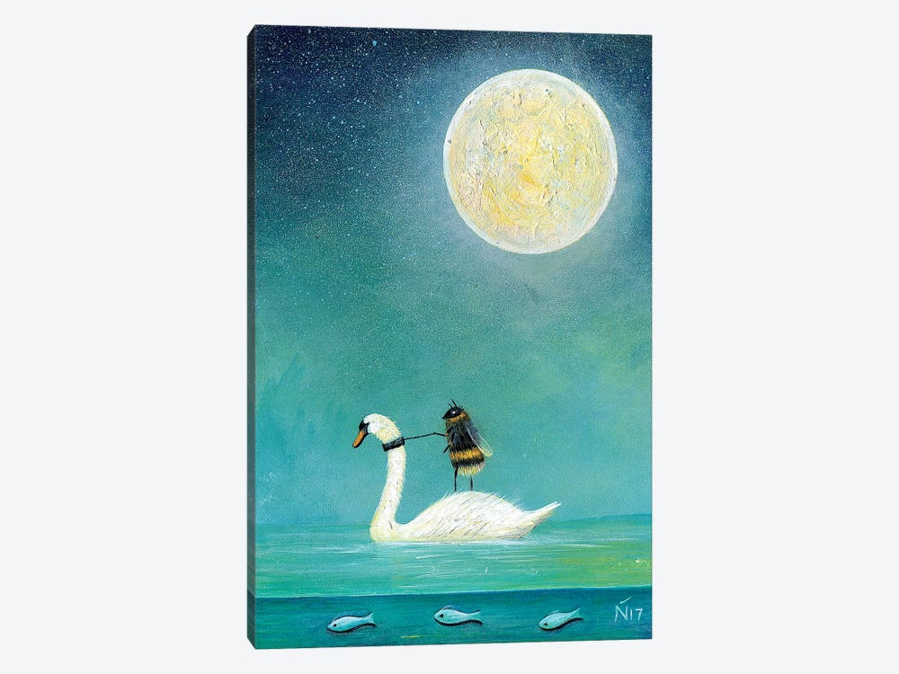 Ride A White Swan by Neil Thompson 1-piece Canvas Artwork