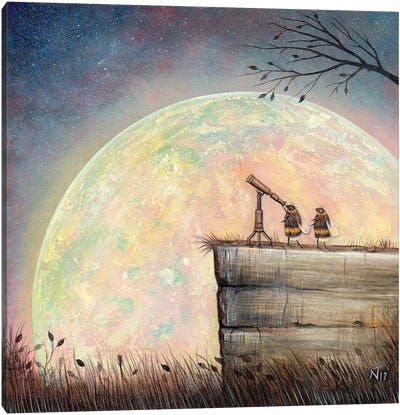 Searching For A New Star Canvas Art Print - Kids Astronomy & Space Art