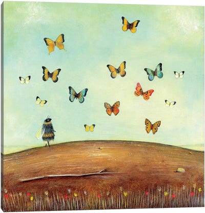 The Butterfly Collector Canvas Art Print - Butterfly Art