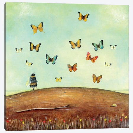 The Butterfly Collector Canvas Print #NTP36} by Neil Thompson Canvas Art
