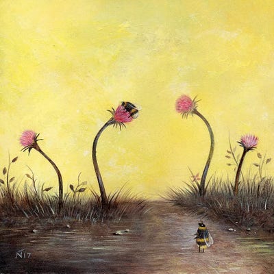 Amongst The Thistles by Neil Thompson art print