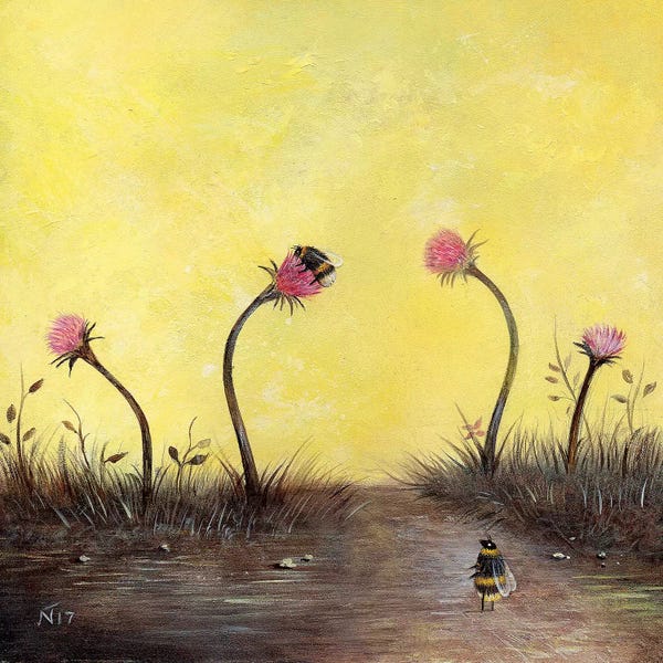 Bees: Amongst The Thistles by Neil Thompson