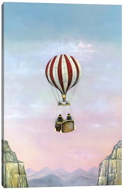 The Departure Canvas Art Print - Hot Air Balloon Art